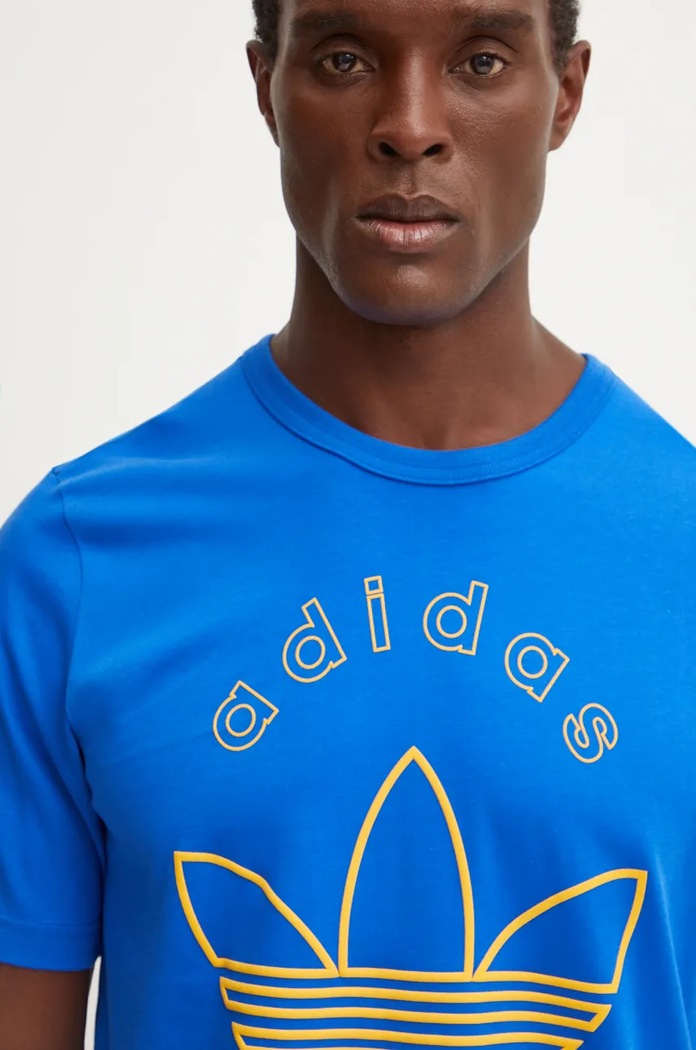 adidas Originals t-shirt bawełniany niebieski IY0425
