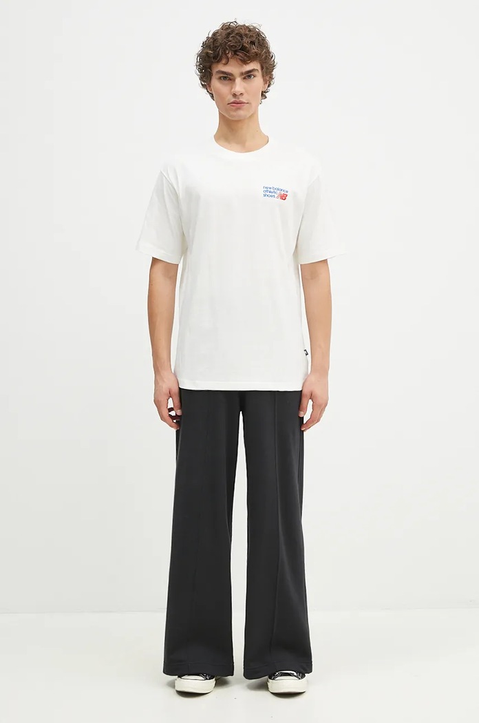 New Balance cotton t-shirt MT41908SST beige