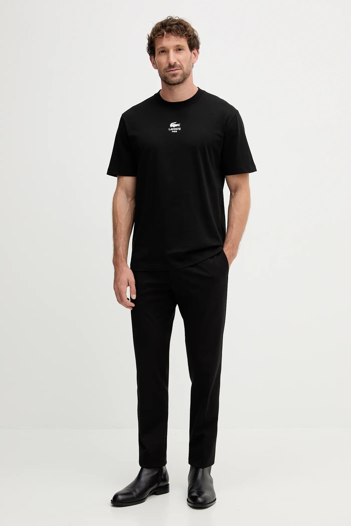 Lacoste cotton t-shirt TH2739 black AW25
