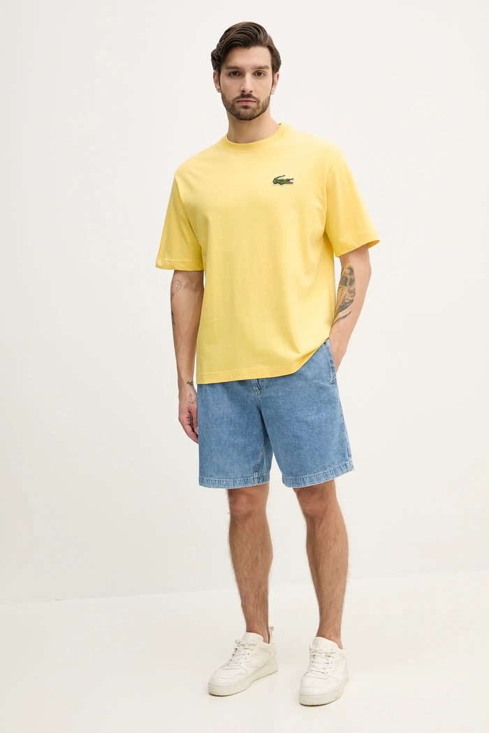 Tričko Lacoste TH2745 žlutá SS25