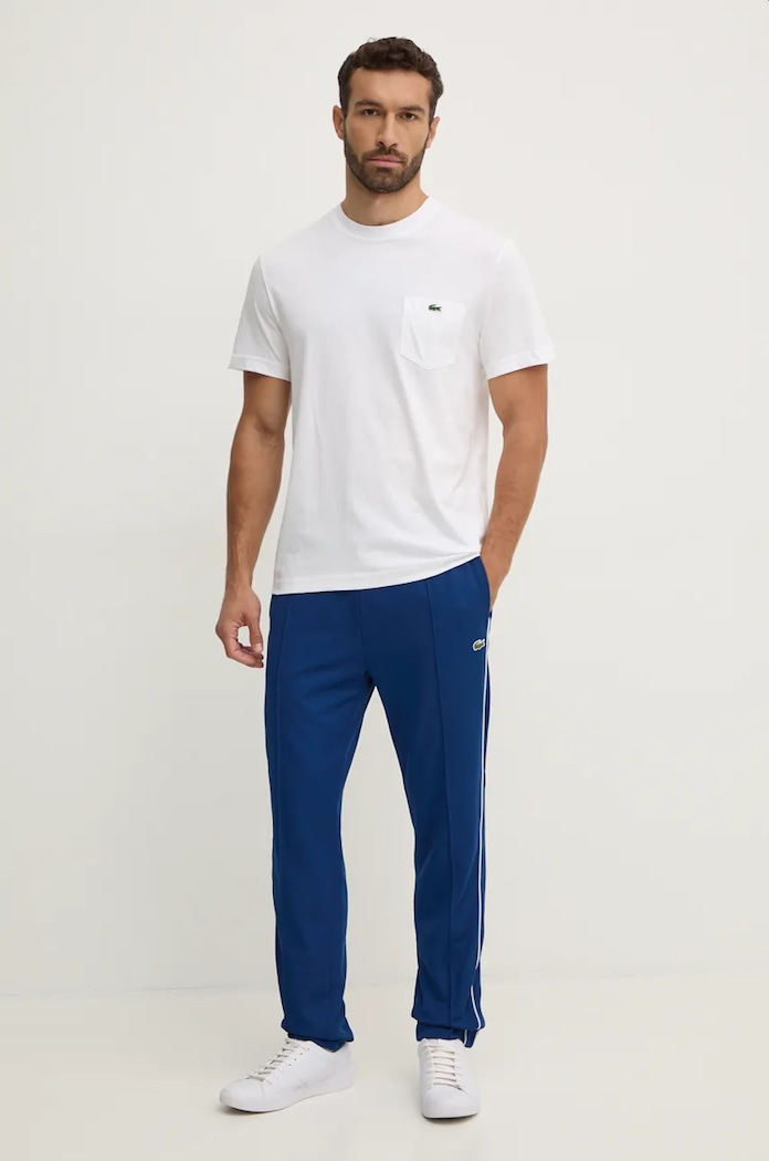Lacoste tričko pánske bavlnené TH2827 biela SS26