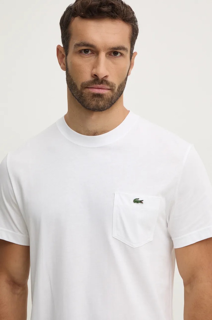 Lacoste tričko pánske bavlnené biela TH2827