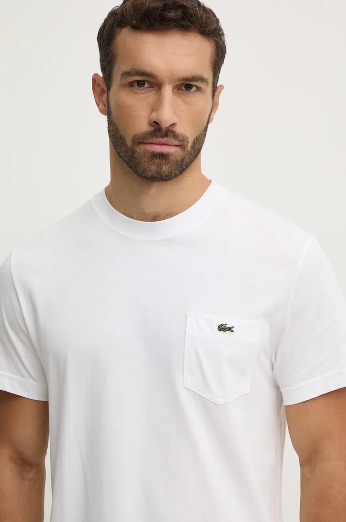 Lacoste tričko pánske bavlnené biela TH2827