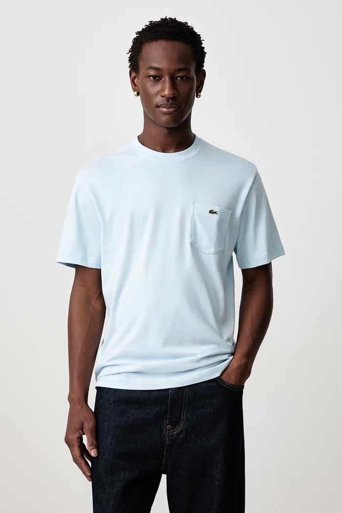 Lacoste Tričko pánské bavlněné modrá TH2827