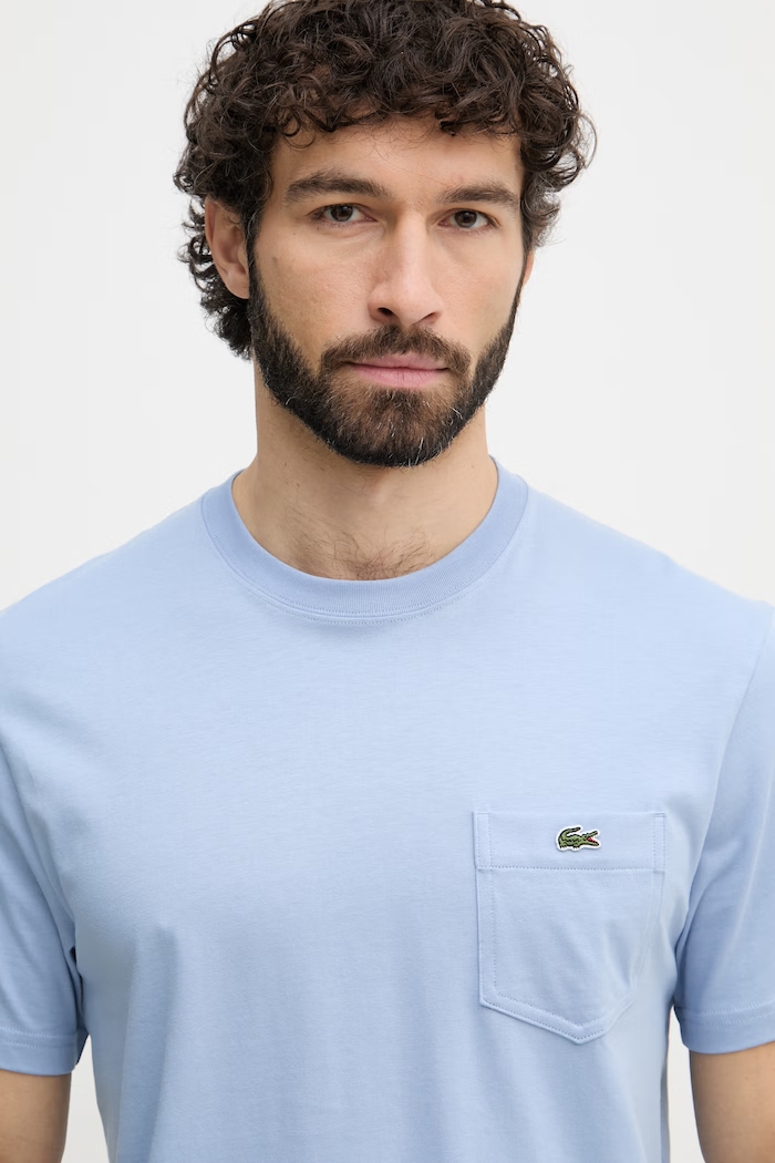 Lacoste t-shirt ανδρικό βαμβακερό μπλε TH2827