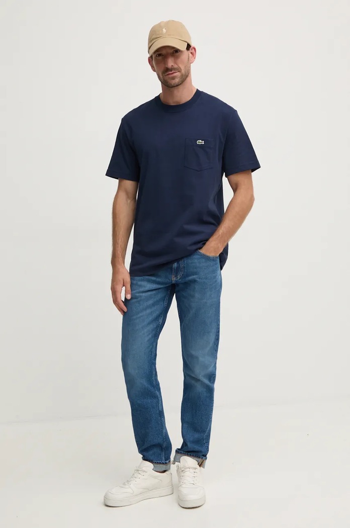 Lacoste футболка из хлопка для мужчин TH2827 тёмно-синий SS26