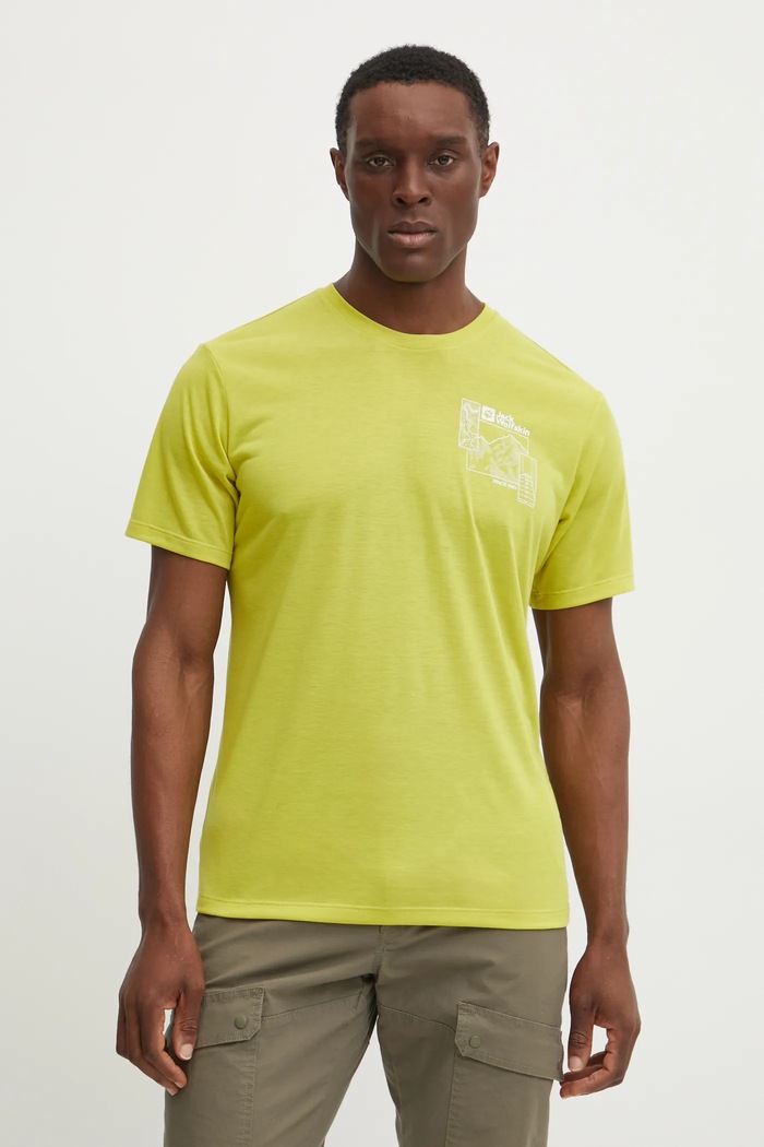 Jack Wolfskin T-shirt trekkingowy męski Vonnan żółty A62314