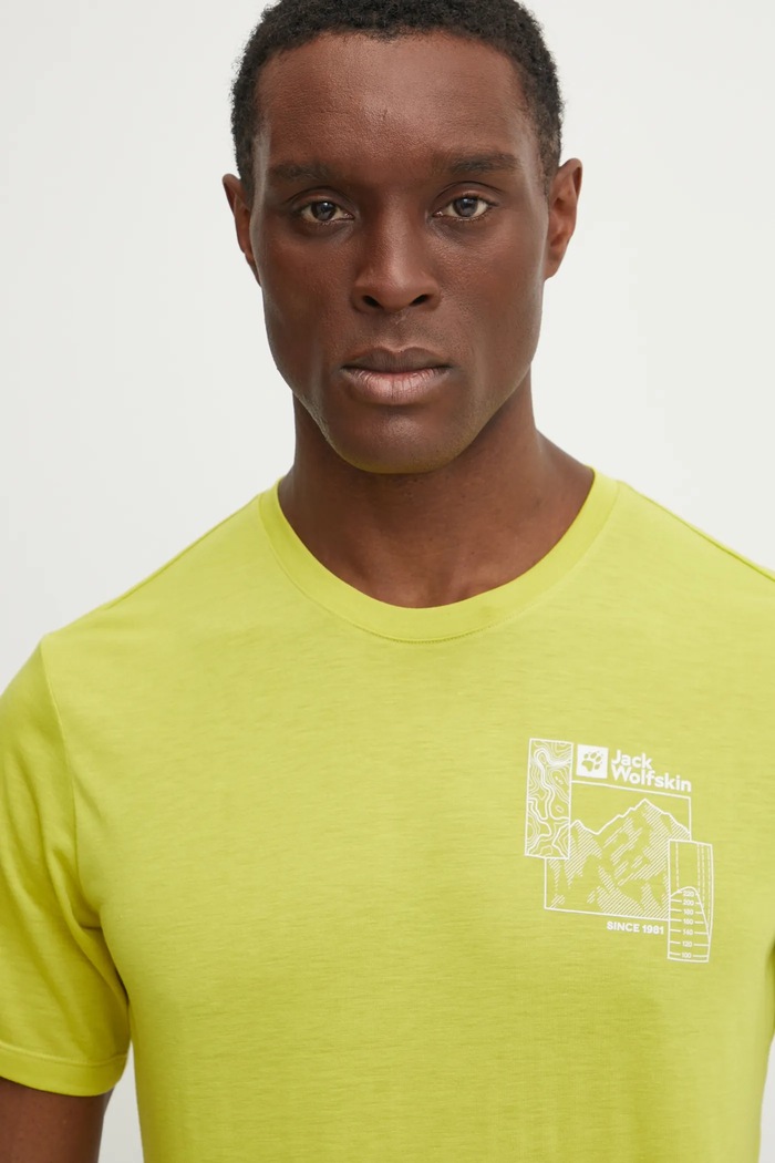Jack Wolfskin T-shirt trekkingowy męski Vonnan A62314 żółty