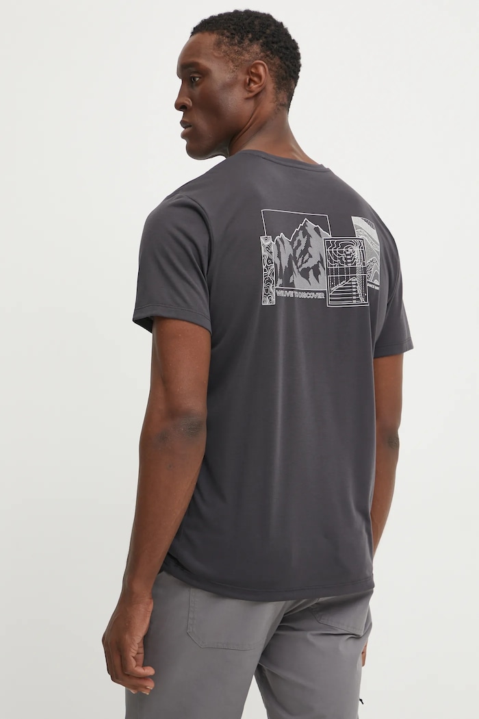 Odzież Jack Wolfskin T-shirt trekkingowy męski Vonnan A62314 szary