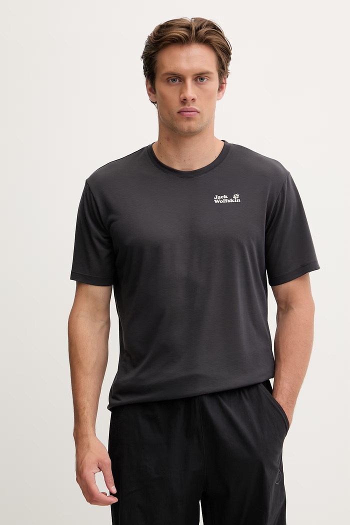 Odzież Jack Wolfskin T-shirt trekkingowy męski Vonnan A62314 szary