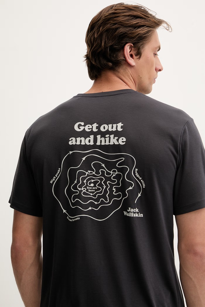 Jack Wolfskin T-shirt trekkingowy męski Vonnan A62314 szary