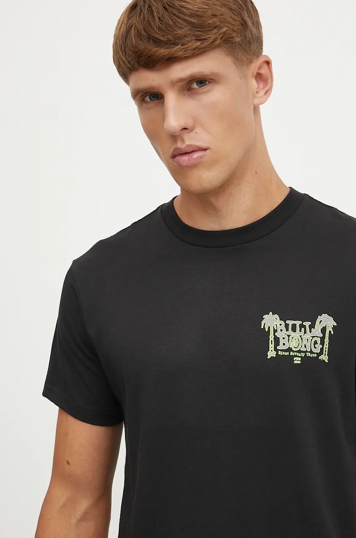 Billabong t-shirt Lounge nadruk czarny ABYZT02446