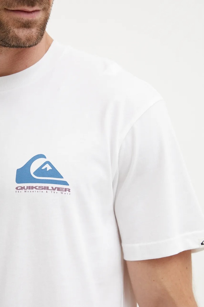 Quiksilver t-shirt bawełniany Eye on Horizon beżowy EQYZT07919