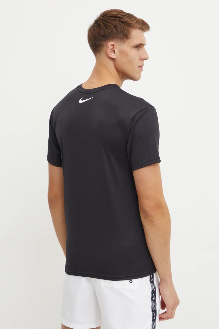 Odjeća Sportska majica kratkih rukava Nike Stacked Swoosh NESSE512 crna