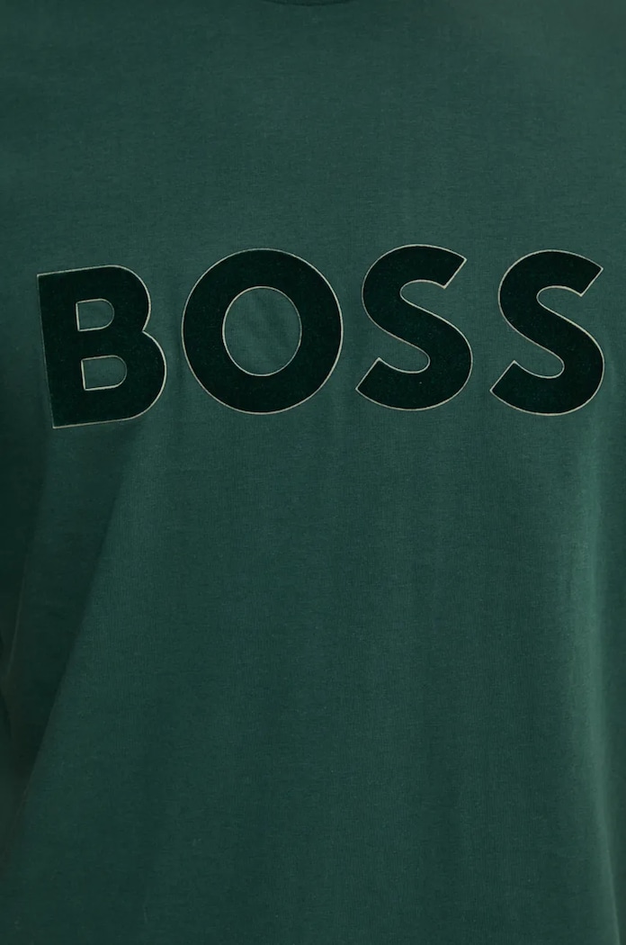 BOSS t-shirt bawełniany 50527338 zielony