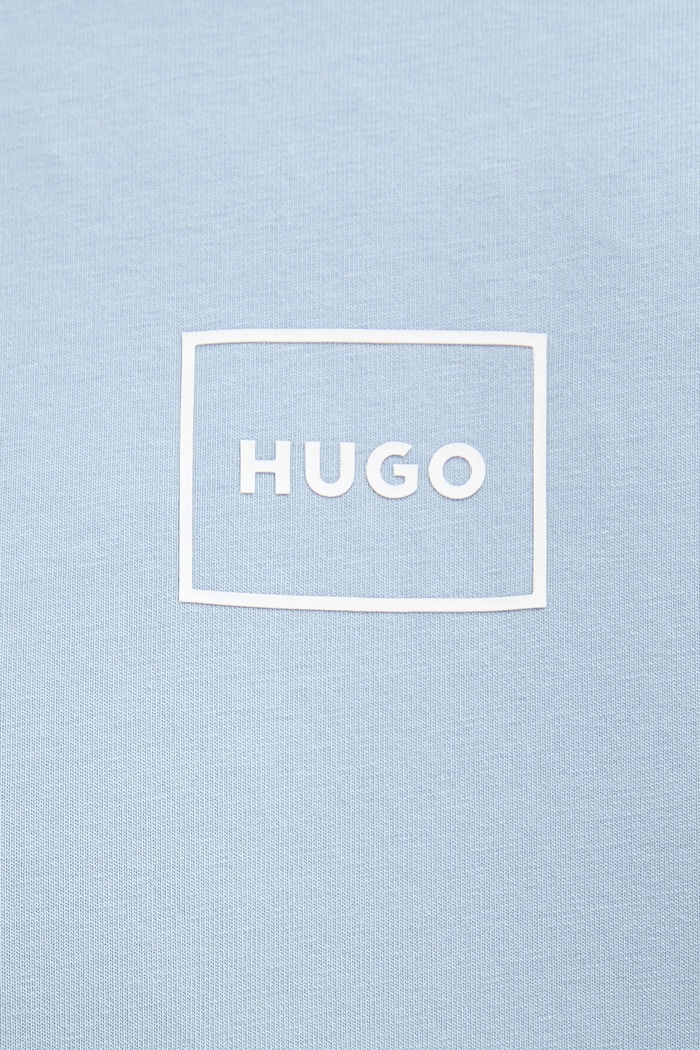 Loungwear tričko pánské s bavlnou Laze T-Shirt HUGO 50525236 modrá