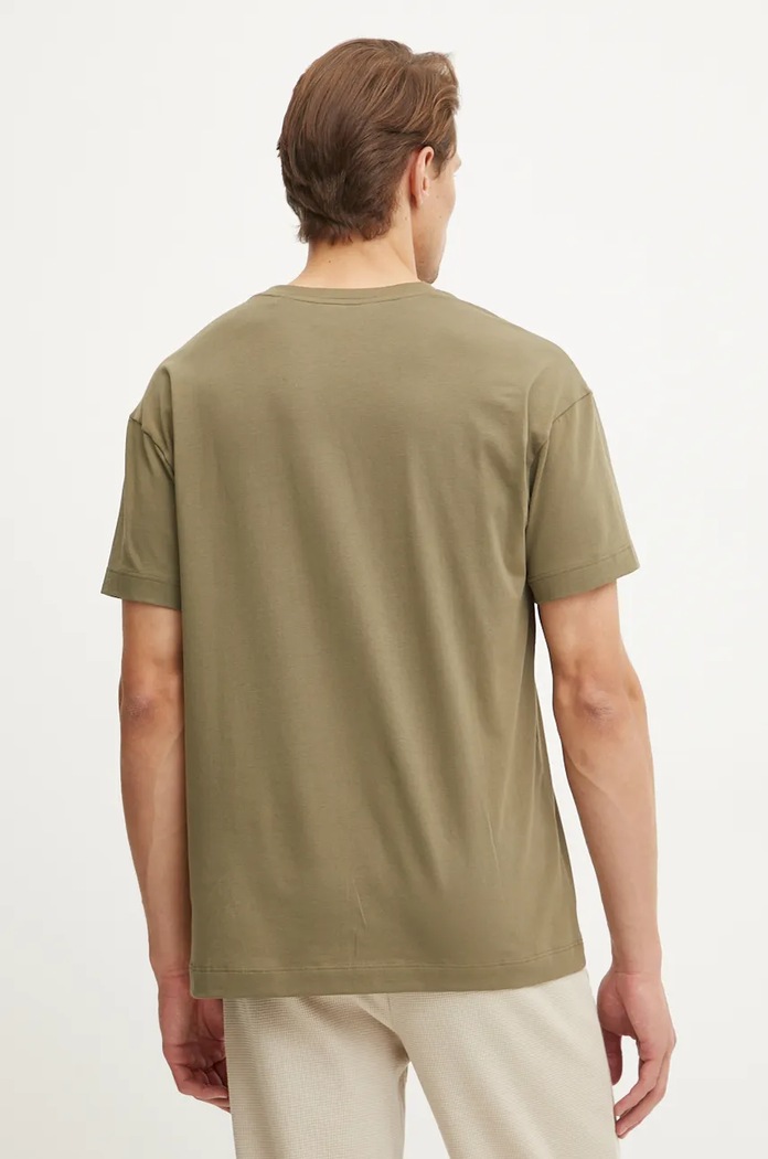 Дрехи HUGO домашна тениска мъжка с памук Laze T-Shirt 50525236 зелен