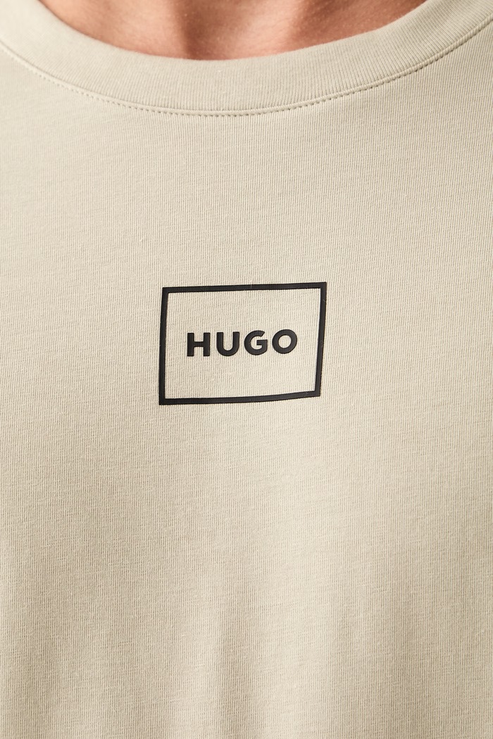 HUGO футболка lounge для мужчин с хлопком Laze T-Shirt 50525236 бежевый