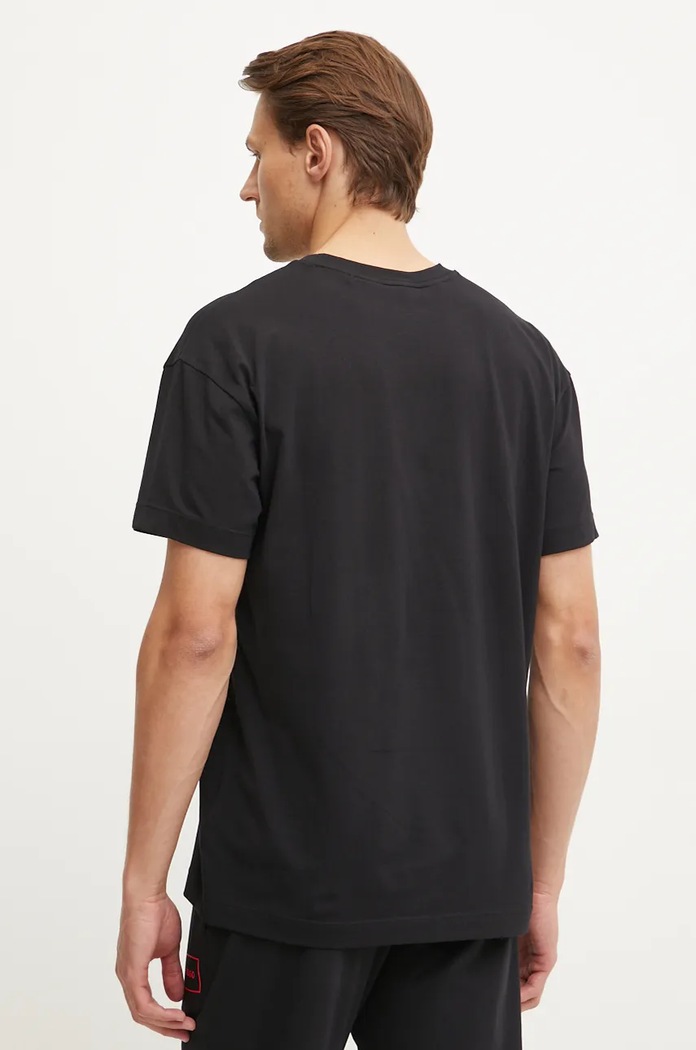 Дрехи HUGO домашна тениска мъжка с памук Laze T-Shirt 50525236 черен