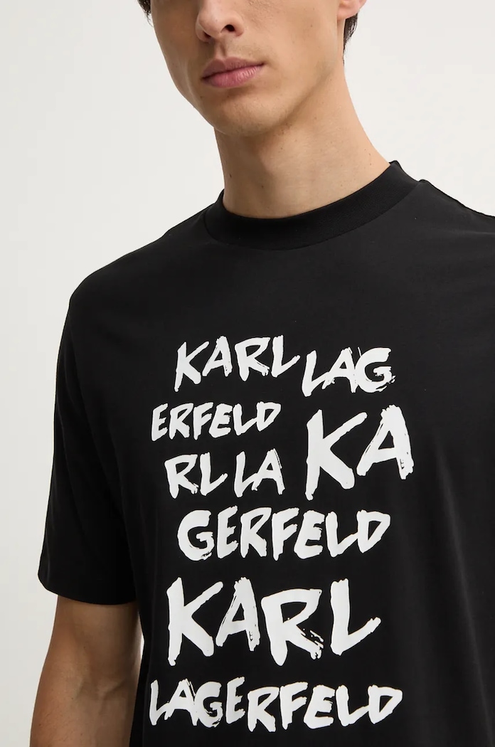 Bavlněné tričko Karl Lagerfeld 544225.755443 černá