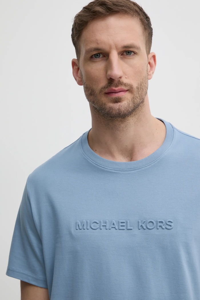 Michael Kors tricou din bumbac albastru CF4529H1V2