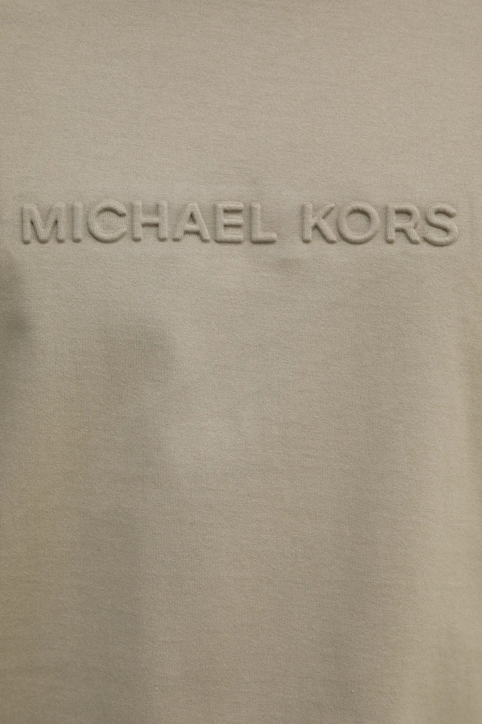 Βαμβακερό μπλουζάκι Michael Kors CF4529H1V2 μπεζ