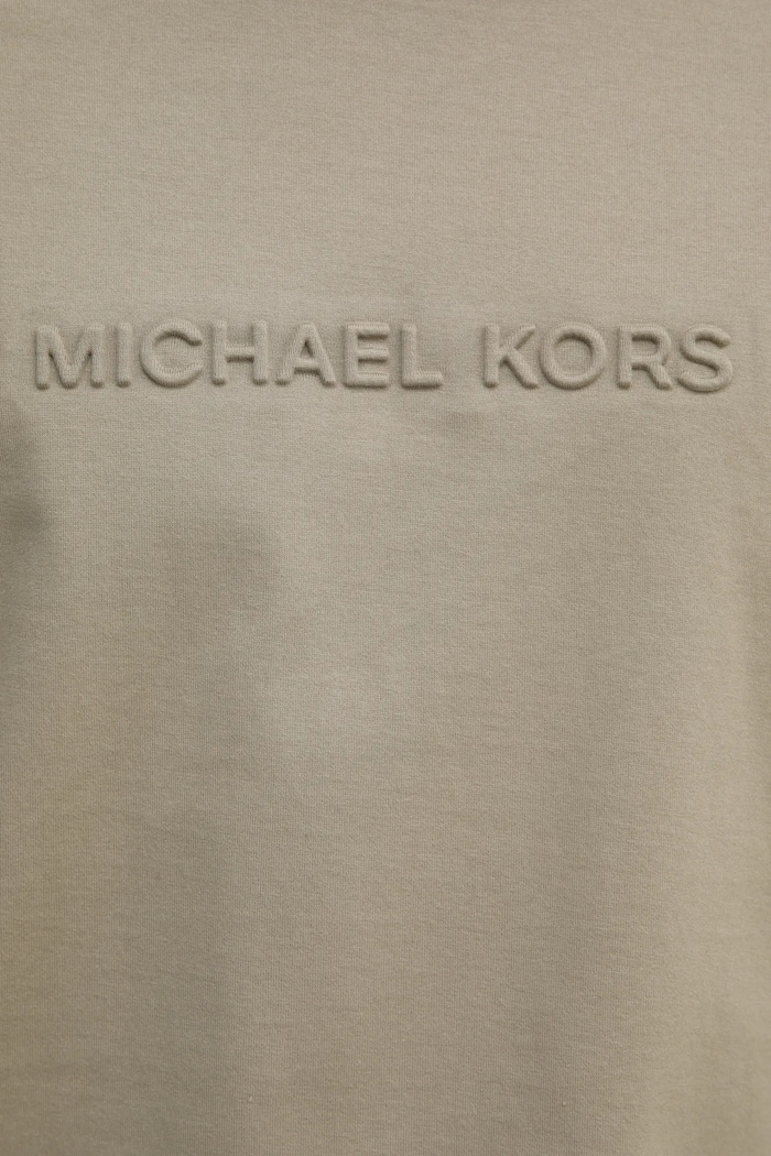 Βαμβακερό μπλουζάκι Michael Kors CF4529H1V2 μπεζ