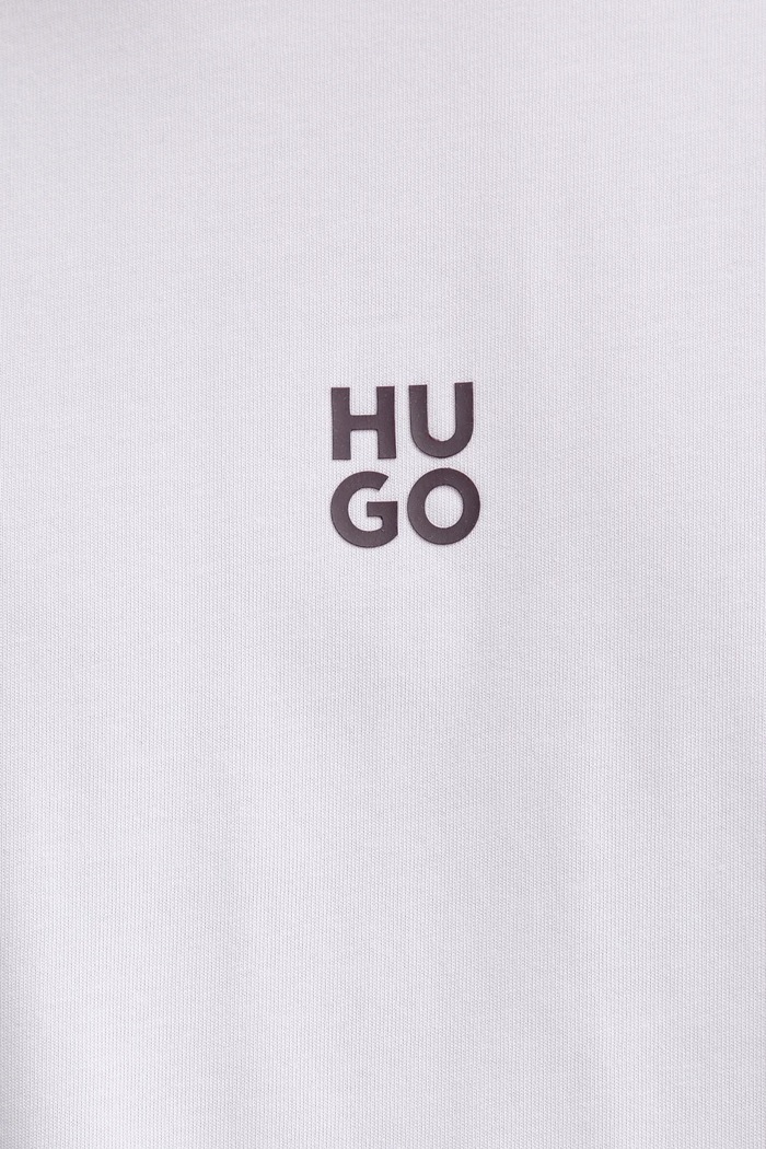 Βαμβακερό μπλουζάκι HUGO 50521269 μωβ