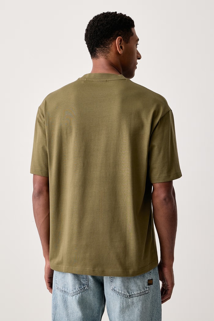 Odzież HUGO T-shirt basic męski bawełniany Dinkee 50525765 zielony
