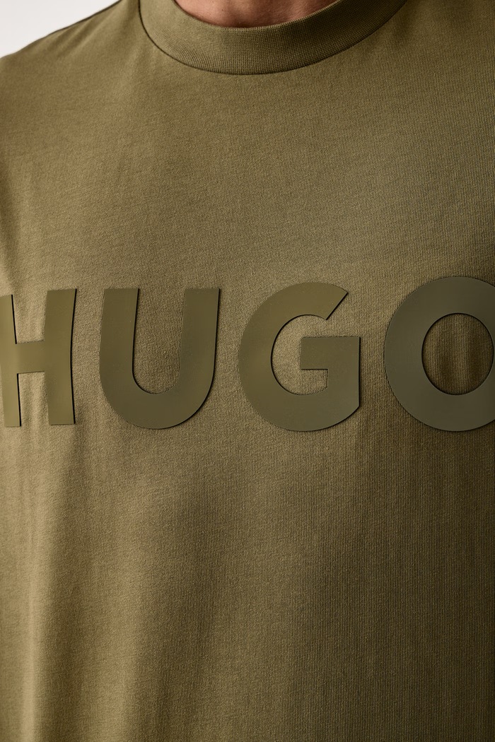 T-shirt basic męski bawełniany Dinkee HUGO zielony 50525765