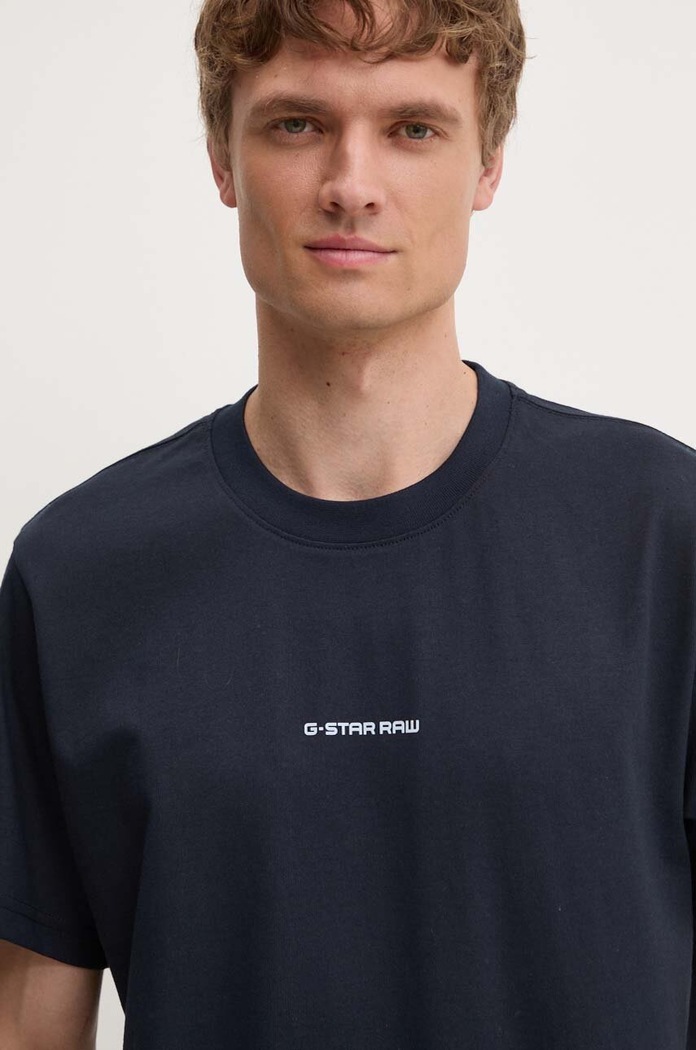 G-Star t-shirt bawełniany granatowy D25677.C336