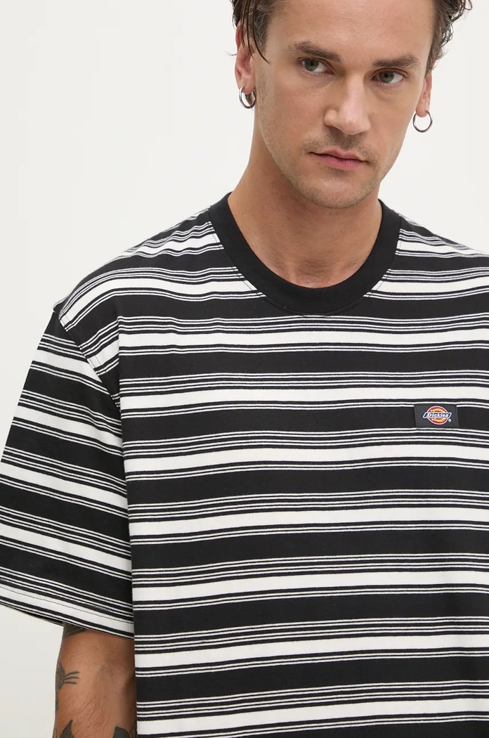 Bavlněné tričko Dickies STEVENSVILLE černá DK0A8642