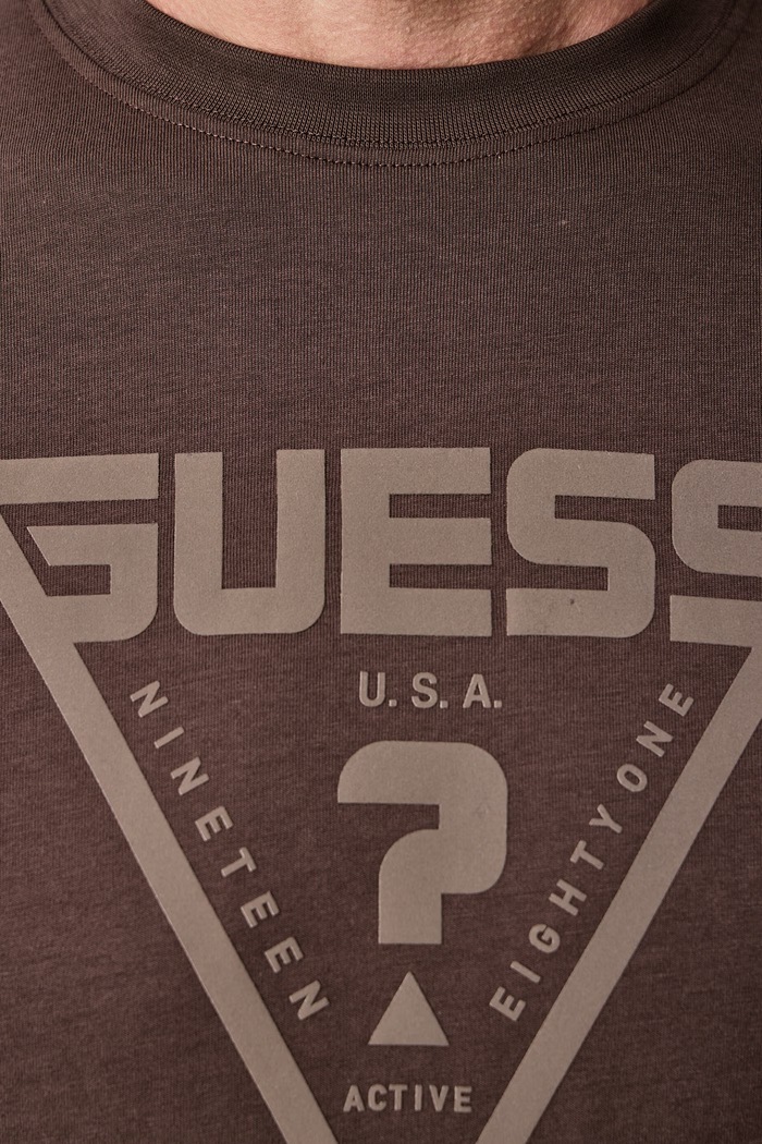 T-shirt męski bawełniany AZHA Guess Z4BI02.I3Z14 brązowy