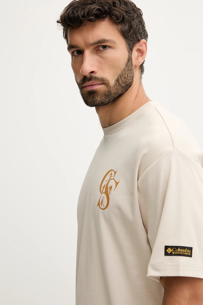 Μπλουζάκι Columbia CSC Heritage μπεζ 2090871