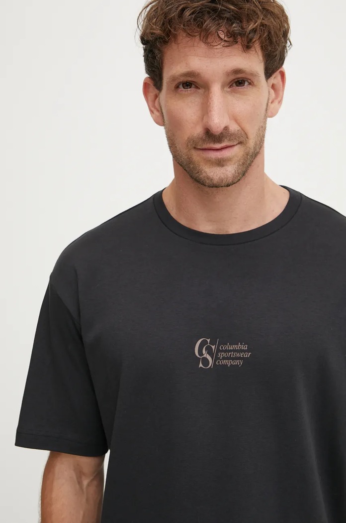 Μπλουζάκι Columbia CSC Heritage μαύρο 2090871