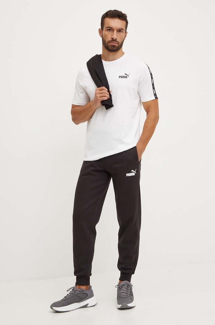 Puma t-shirt bawełniany 847382 biały AW24