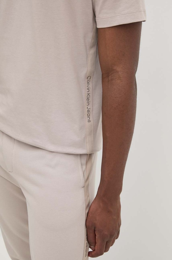 Bavlněné tričko Calvin Klein Jeans J30J326159 béžová