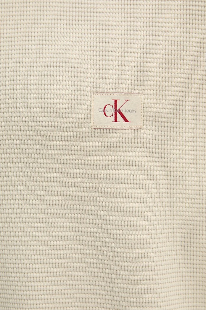 Bavlněné tričko Calvin Klein Jeans J30J326457 béžová