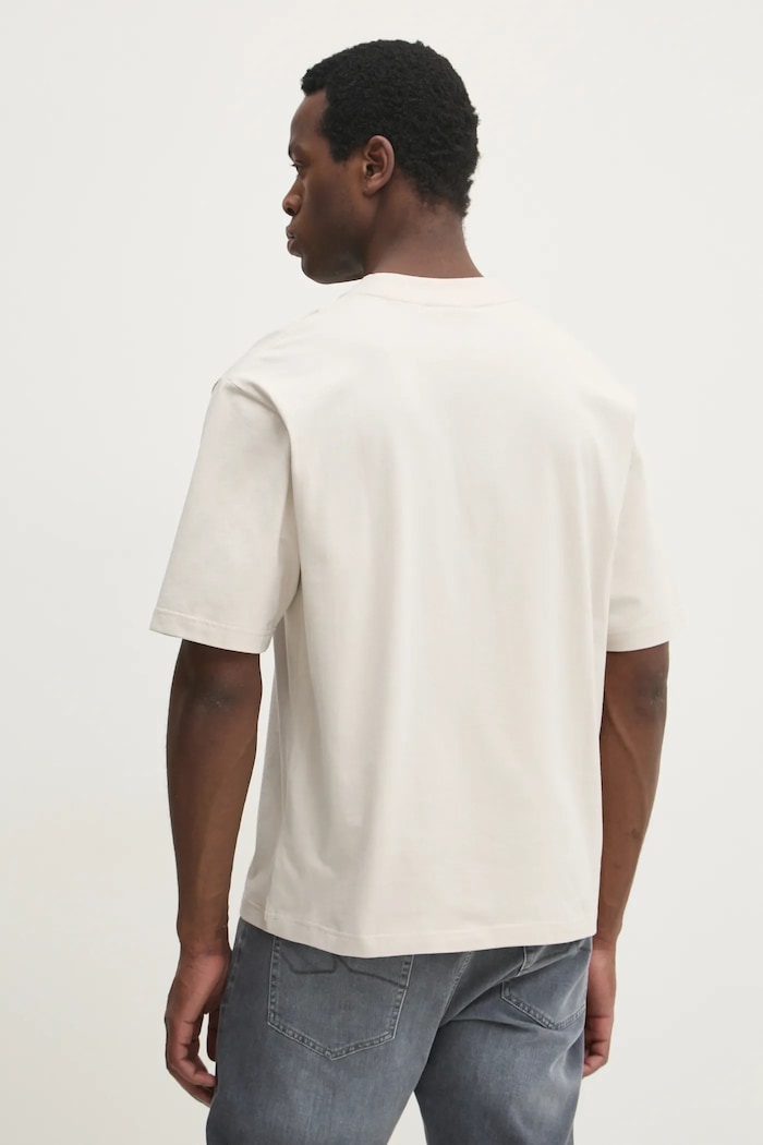 Îmbrăcăminte Calvin Klein Jeans tricou din bumbac J30J326458 bej