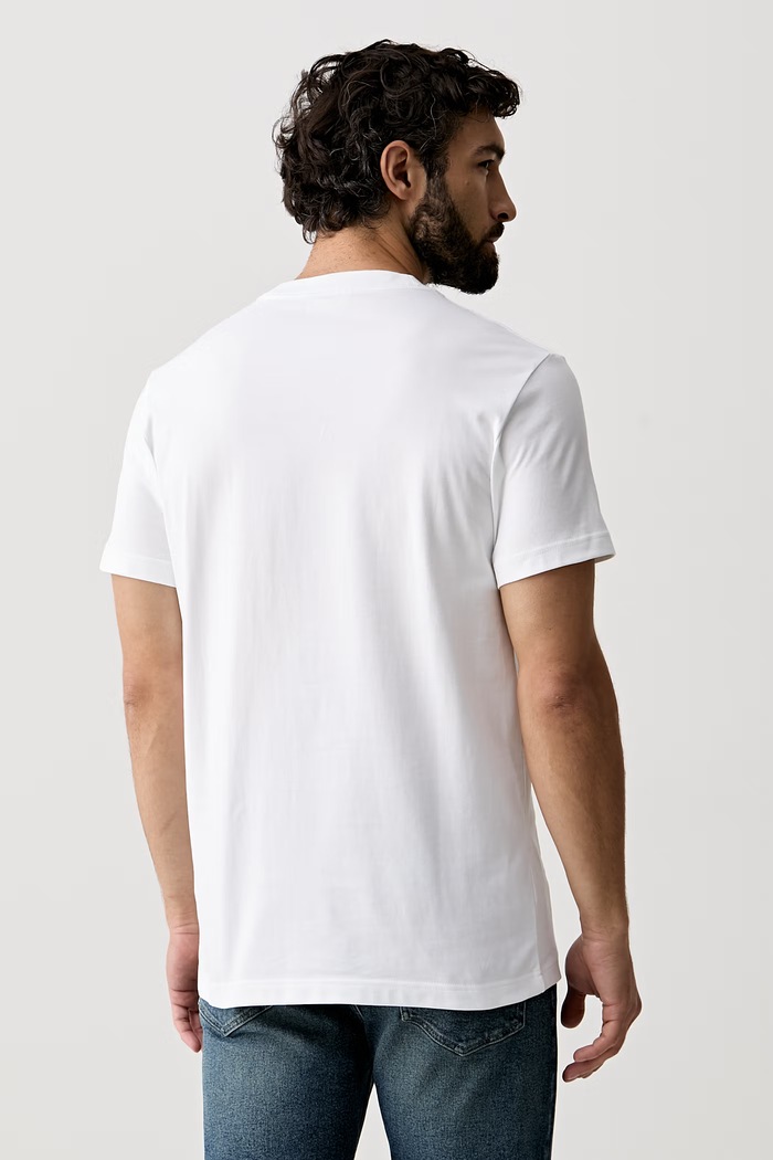Ρούχα Βαμβακερό μπλουζάκι Calvin Klein Jeans J30J326683 λευκό