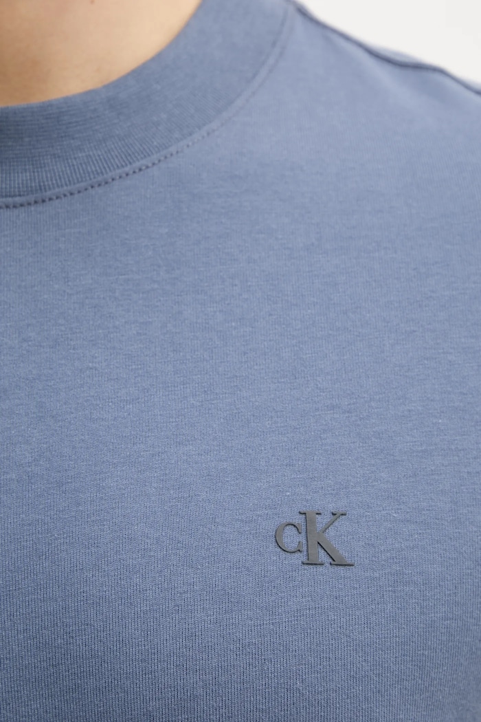 Bavlněné tričko Calvin Klein Jeans J30J326683 modrá