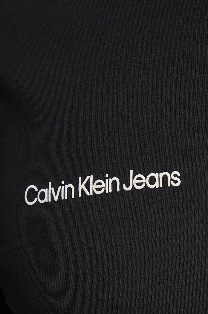 Bavlněné tričko Calvin Klein Jeans černá J30J326867