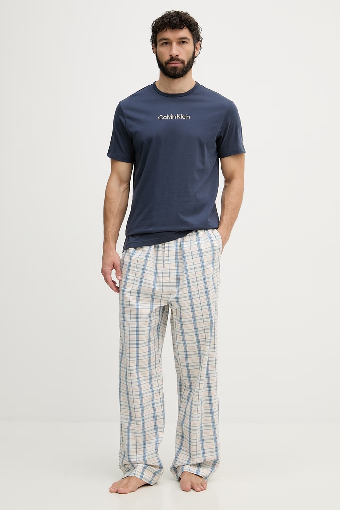 Calvin Klein Underwear μπλουζάκι πιτζάμας ανδρικό βαμβακερό 000NM2748E σκούρο μπλε AA00