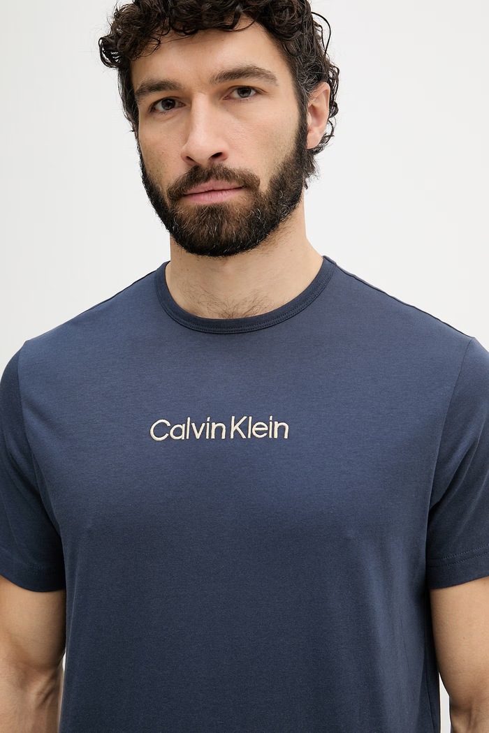 Calvin Klein Underwear μπλουζάκι πιτζάμας ανδρικό βαμβακερό σκούρο μπλε 000NM2748E