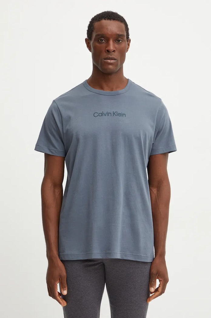 Calvin Klein Underwear tričkové pyžamo pánské bavlněné 000NM2748E šedá AA00