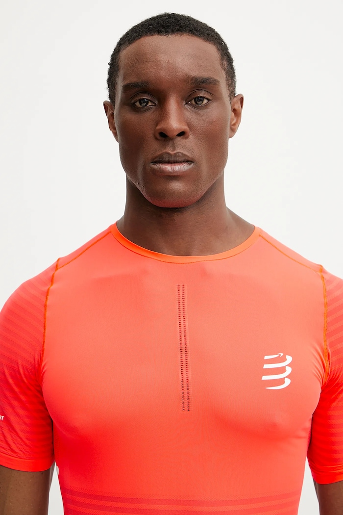 Majica kratkih rukava za trčanje Compressport Pro Racing crvena ATSM361