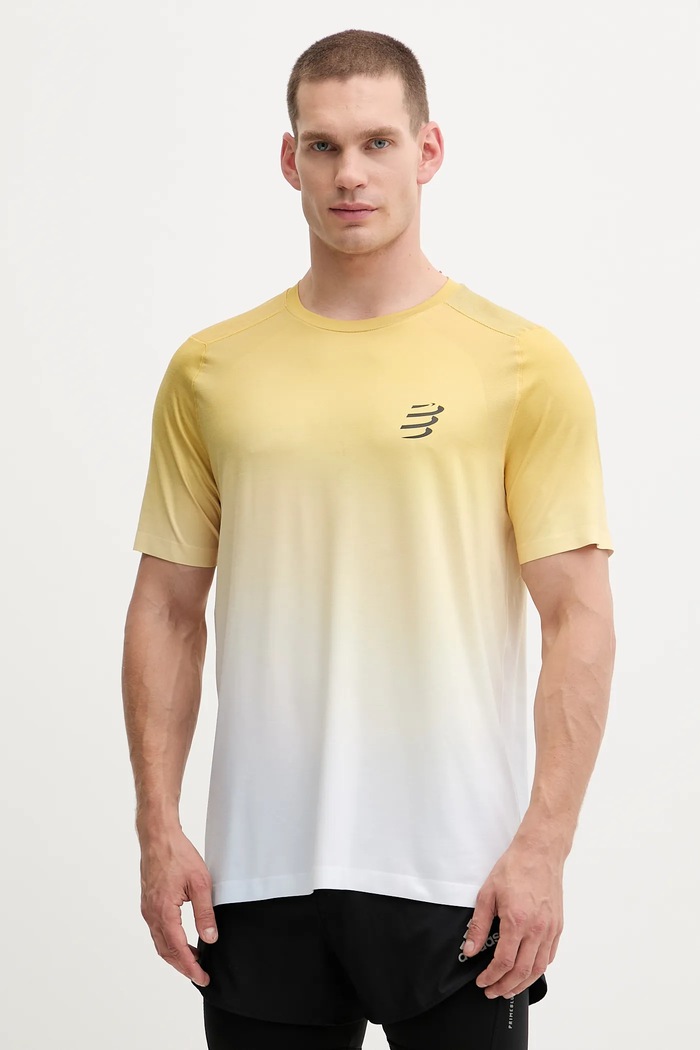 Bežecké tričko Compressport Performance regular žltá ATSM492