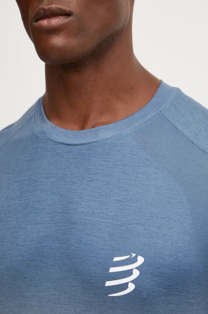 Compressport tricou de alergare Performance albastru ATSM492