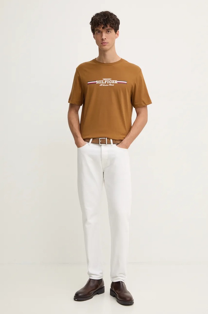 Tommy Hilfiger tricou MW0MW36480 maro NC24