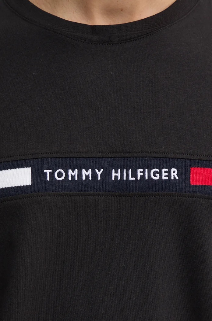 Tommy Hilfiger tričko pánske bavlnené MW0MW36498 čierna